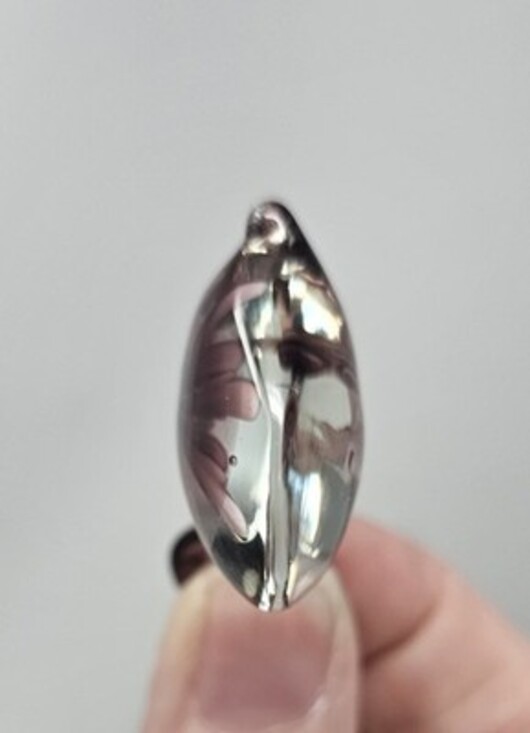 Hand Made Lamp Work Murano Art Glass Heart Floral Pendant Valentine Mother's Day - Picture 4 of 8